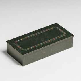 Bradley & Hubbard Enameled Brass Box c1920