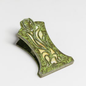 Bradley & Hubbard Brass & Inset Glass Paper Clip c1910s