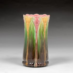 Weller Bedford Majolica Umbrella Stand c1915