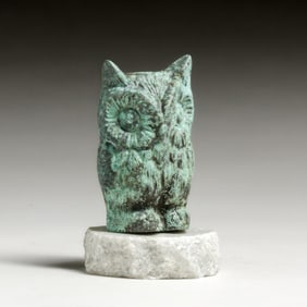Austrian Bronze Owl c1920s