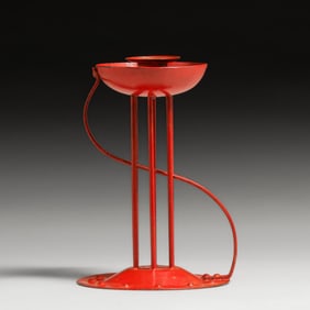 Goberg - German Painted Iron Candlestick c1905