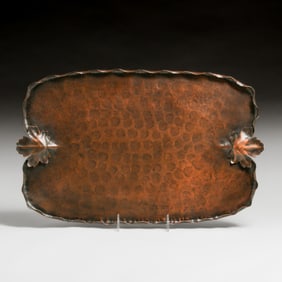 CCV Vermont #601 Hammered Copper Tray c1930s
