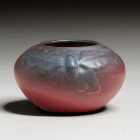 Van Briggle #670 Matte Glazed Oak Leaves Vase c1915