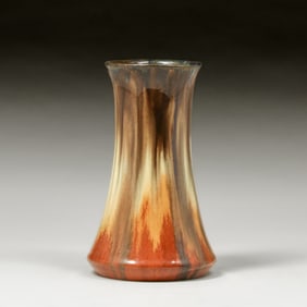 Fulper Pottery Corseted Flambe Vase c1910s