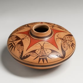Carla Nampeyo (Born 1961) Hopi-Tewa Pottery Jar c1990