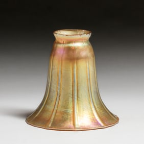 Steuben Gold Aurene Art Glass Shade c1910s