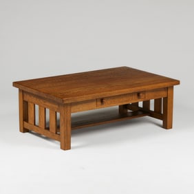 Arts & Crafts Period Oak Coffe Table c1910