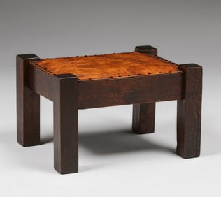 Arts & Crafts Period Oak Footstool c1910