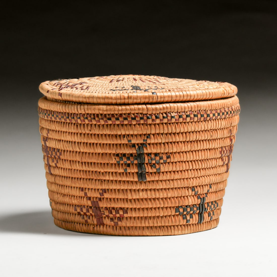 Northwest Coast - Salish Lidded Basket c1930s (1 of 4)