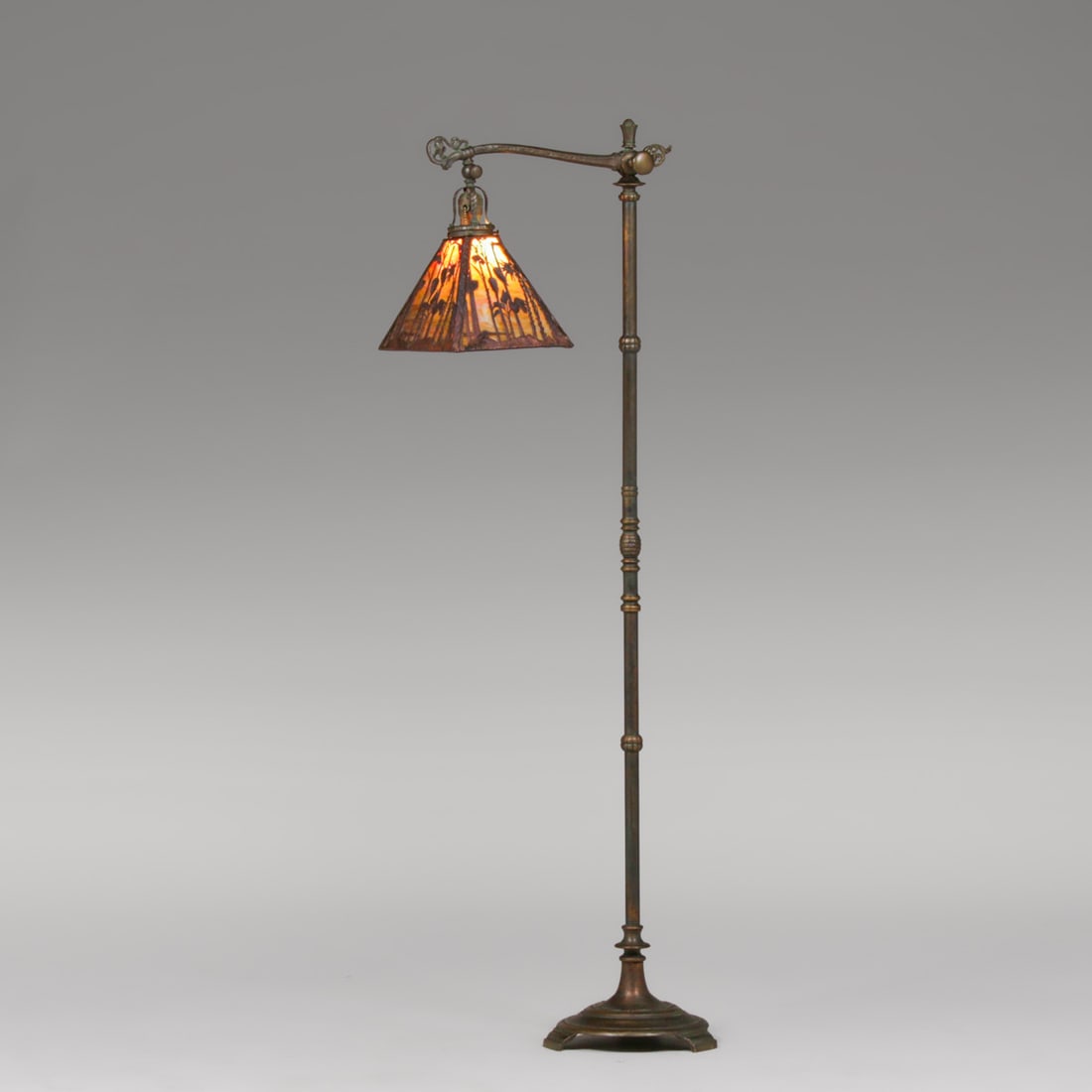 Handel Palmtree Overlay Bridge Floor Lamp c1910s (1 of 11)