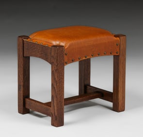 Stickley Brothers Oak Footstool c1910