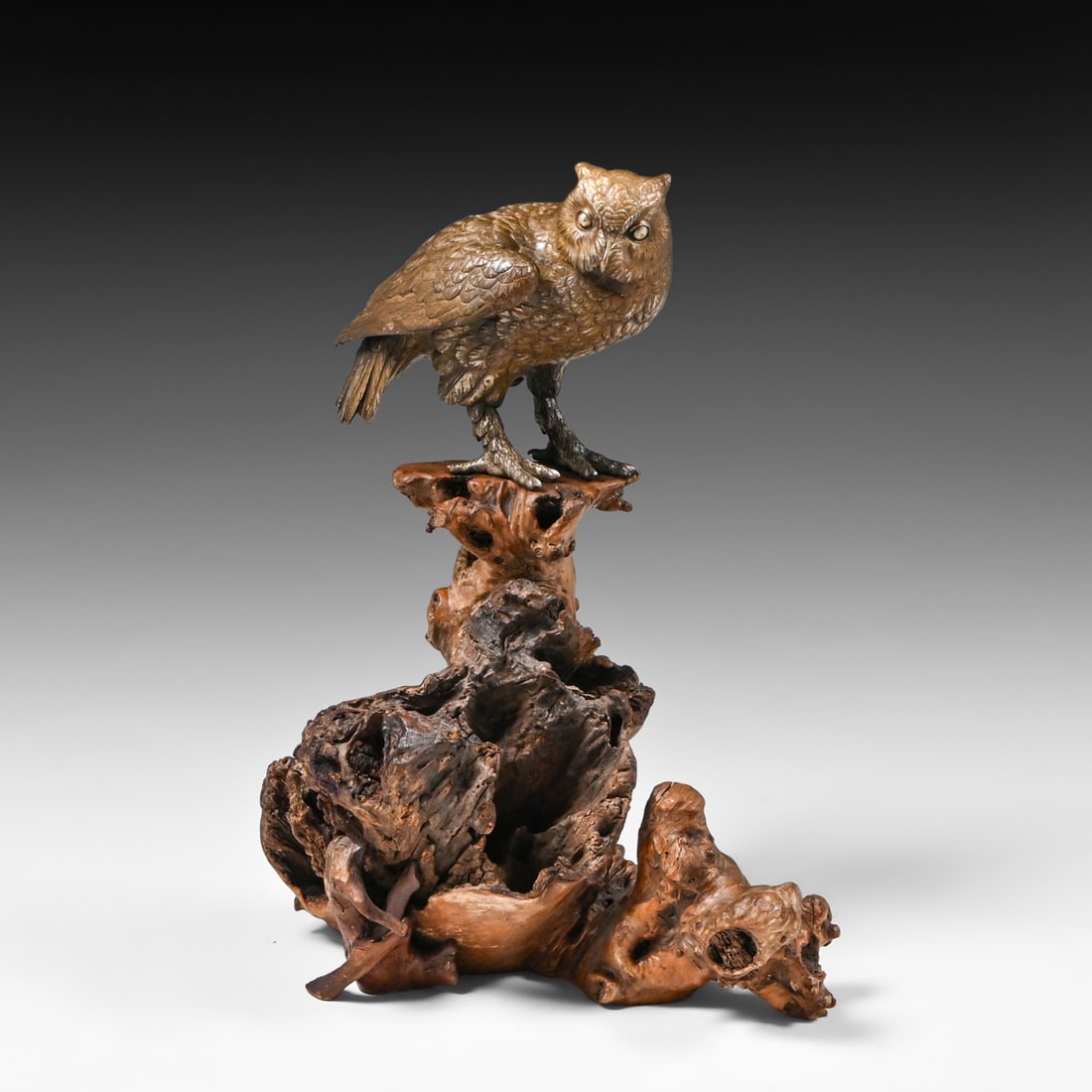 Japanese Arts & Crafts Meiji Period Bronze Owl c1910 (1 of 6)