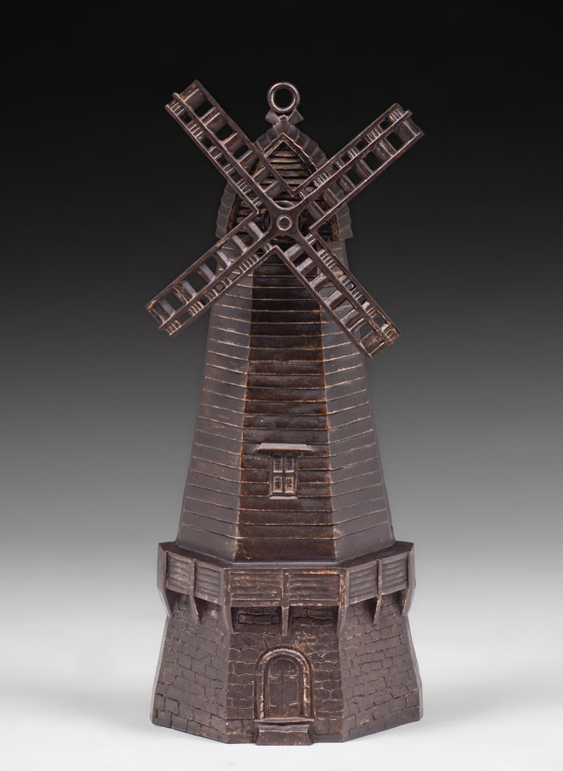 Dutch Windmill Cast Iron Fireplace Tool Set c1910: Dutch Windmill Cast Iron Fireplace Tool Set c1910. Signed. Excellent original patina. 21"h x 8.25"w x 5" FREE NATIONWIDE SHIPPING All purchases within the lower 48 states from this auction