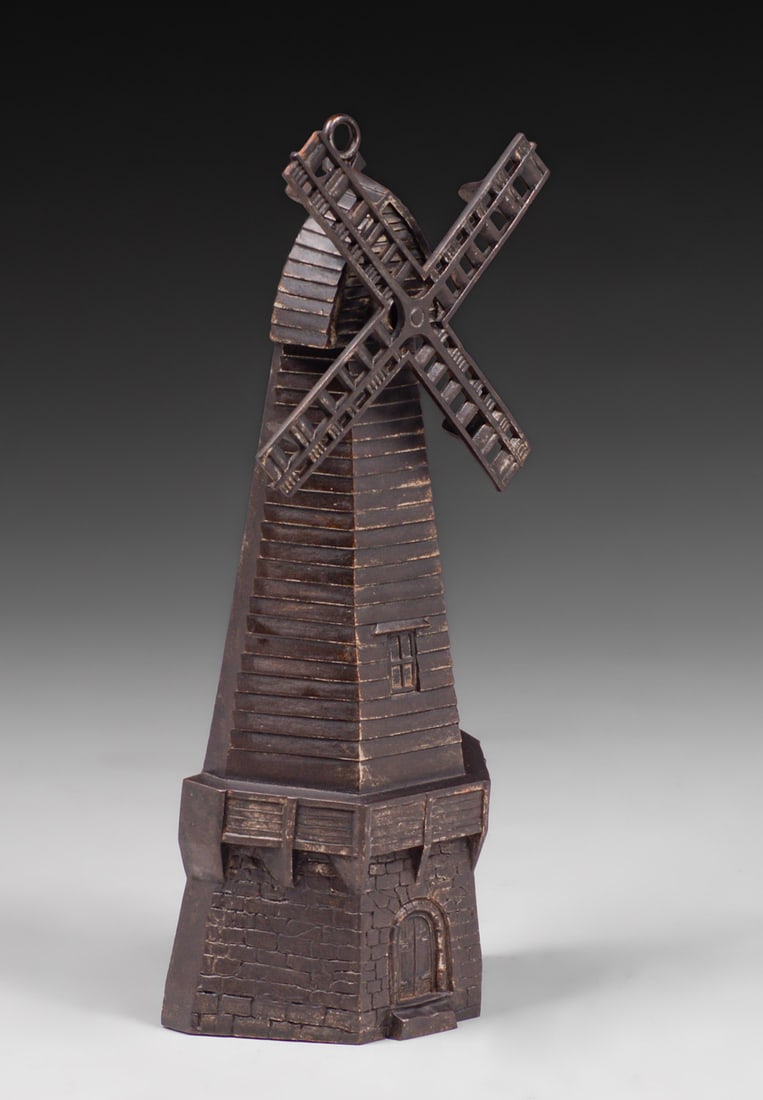 Dutch Windmill Cast Iron Fireplace Tool Set c1910 - 2