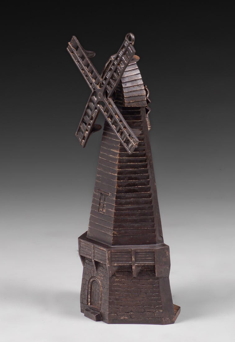 Dutch Windmill Cast Iron Fireplace Tool Set c1910 - 3