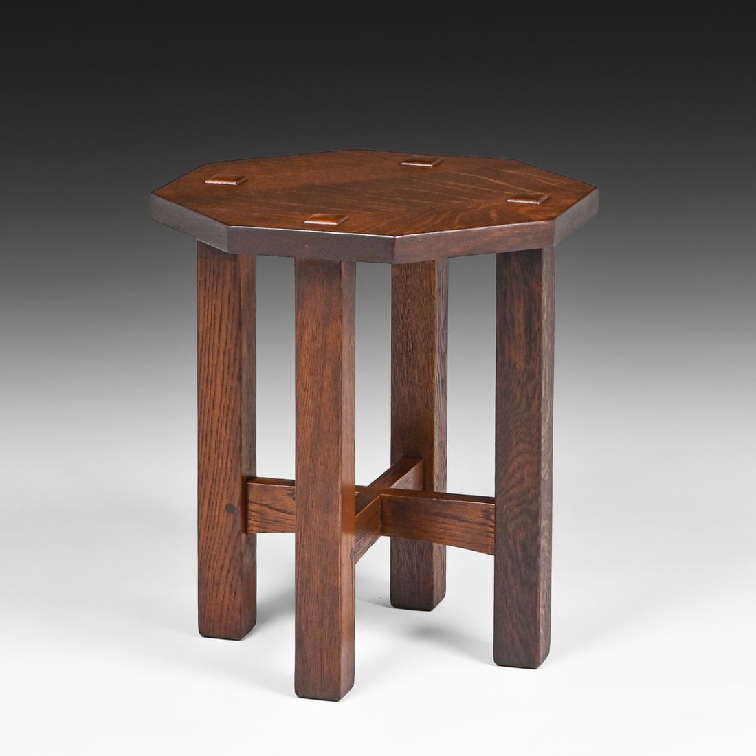 L&JG Stickley #558 Oak Taboret c1910 - 2