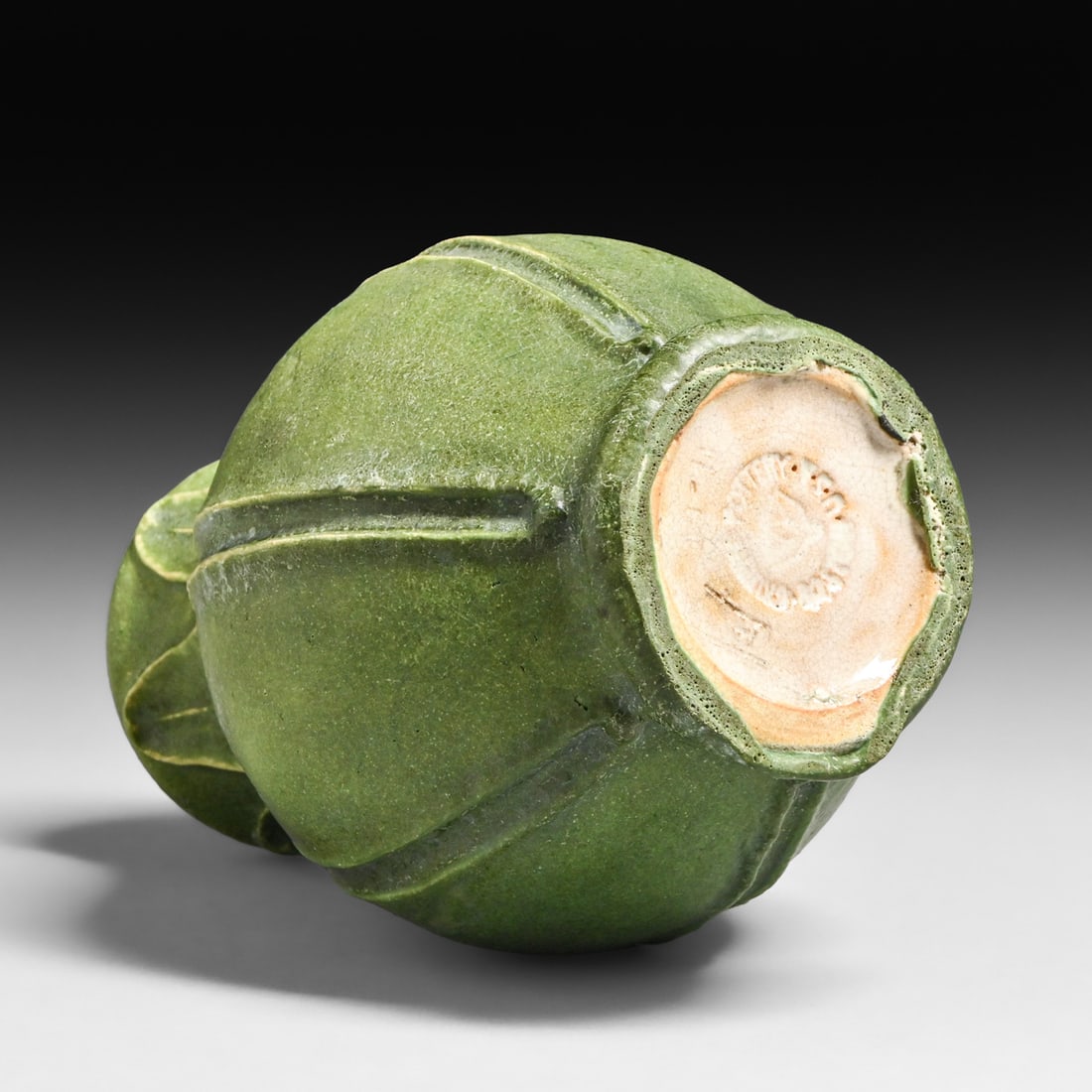 Grueby Pottery Matte Green Vase c1905 - 3