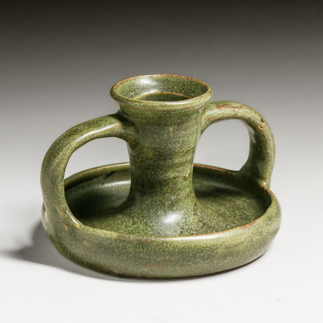 Walrath Pottery Two-Handled Candlestick c1910 - 2