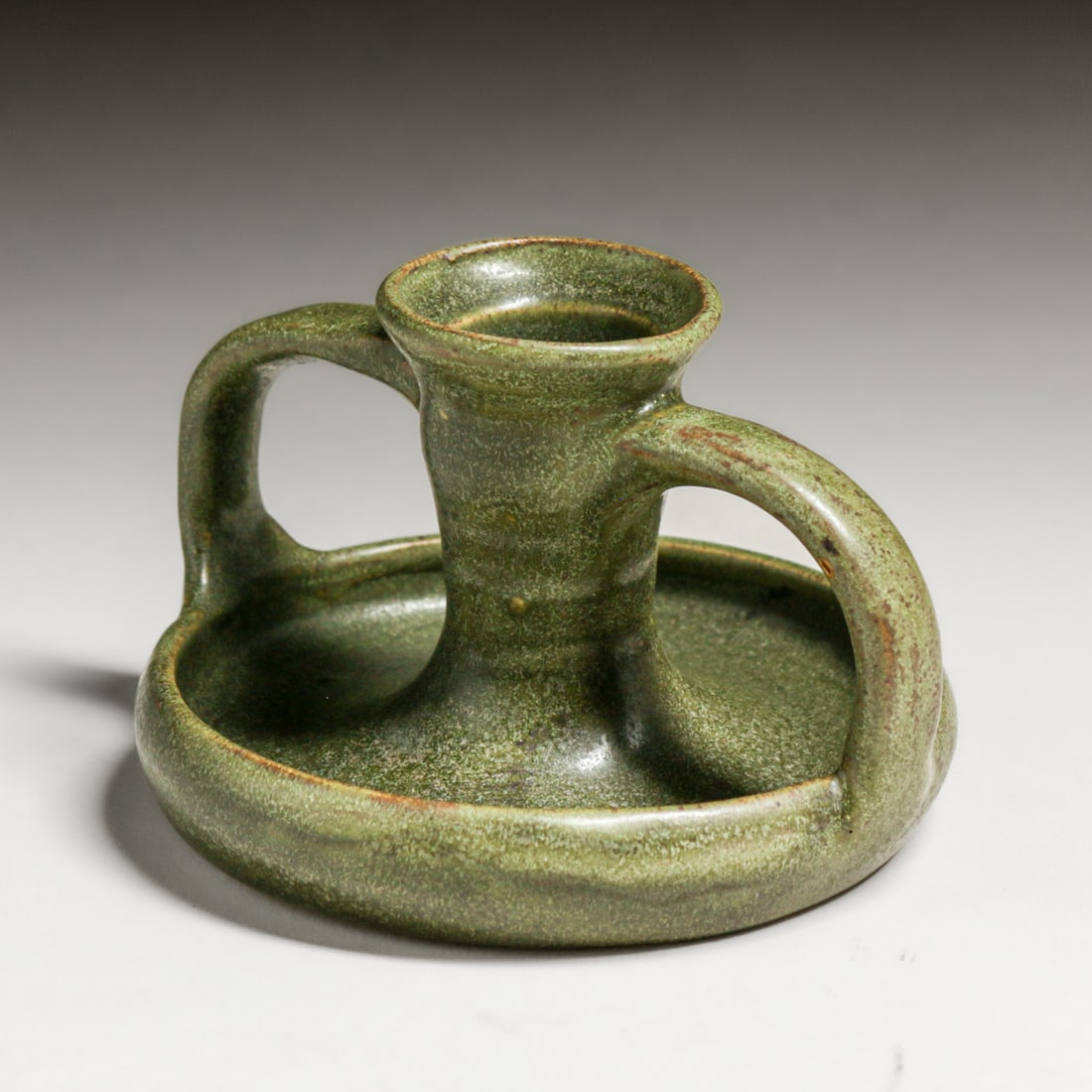 Walrath Pottery Two-Handled Candlestick c1910 - 3