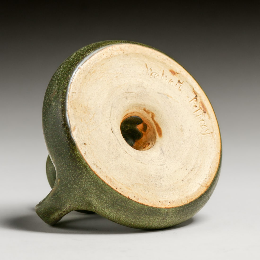 Walrath Pottery Two-Handled Candlestick c1910 - 4