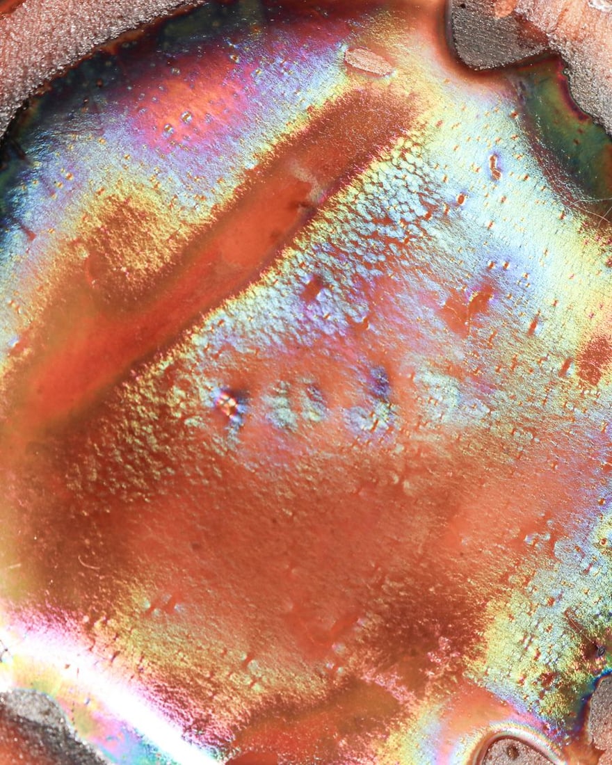 Heliosine - Austrian Iridescent Two-Handled Vase c1905 - 6