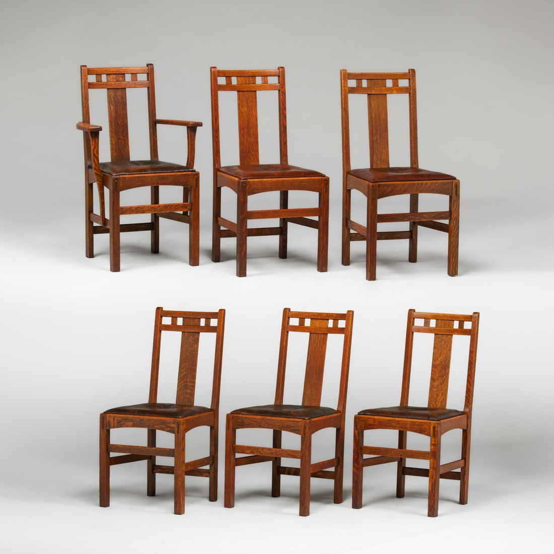 Limbert Set of 6 Dining Chairs c1905 (1 of 7)