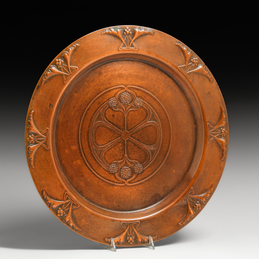 WMF - German Repousse Copper Tray c1905 - 3