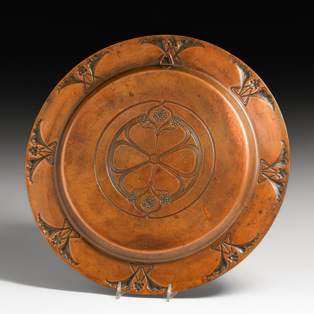 WMF - German Repousse Copper Tray c1905 - 4