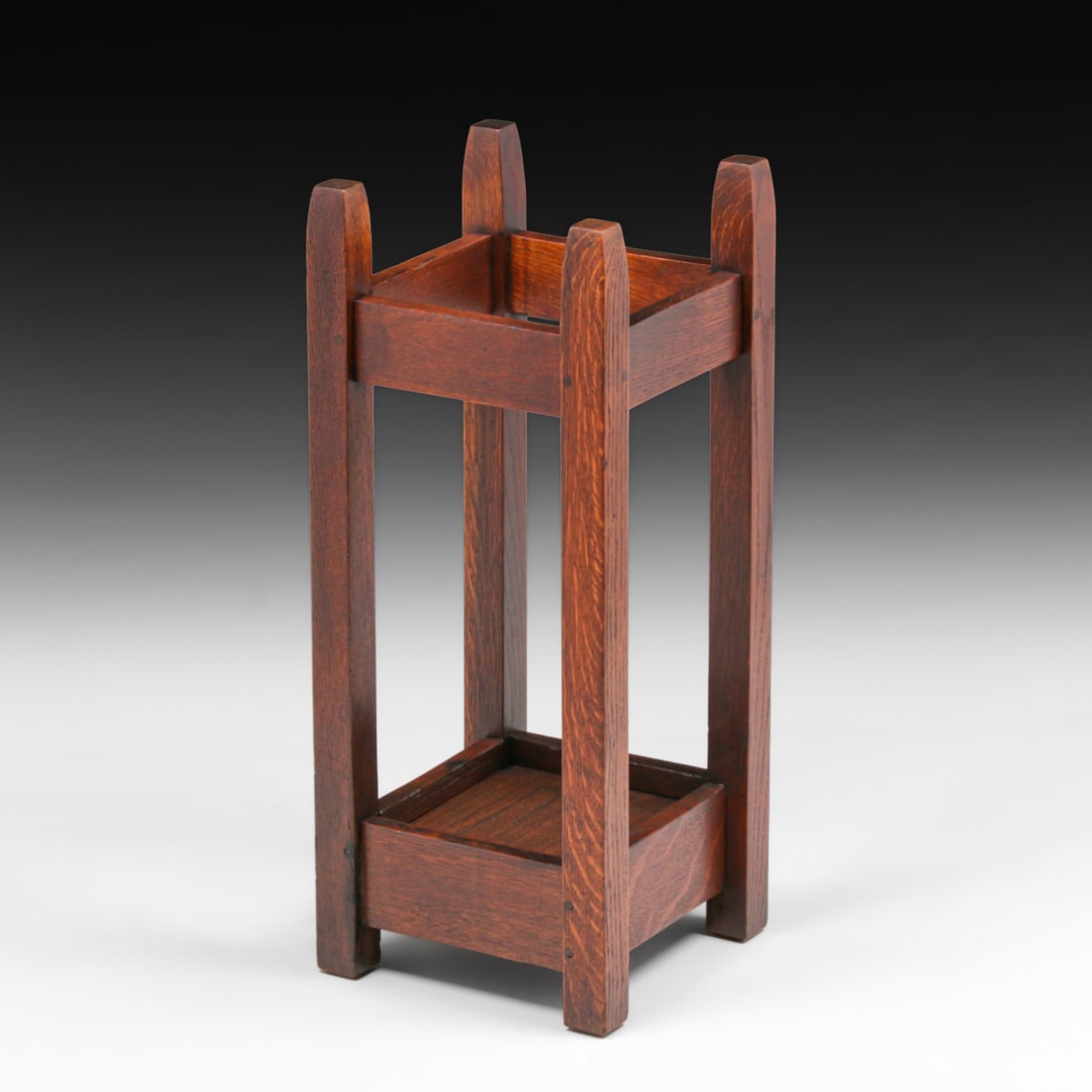 Gustav Stickley Oak Umbrella Stand c1910 - 4