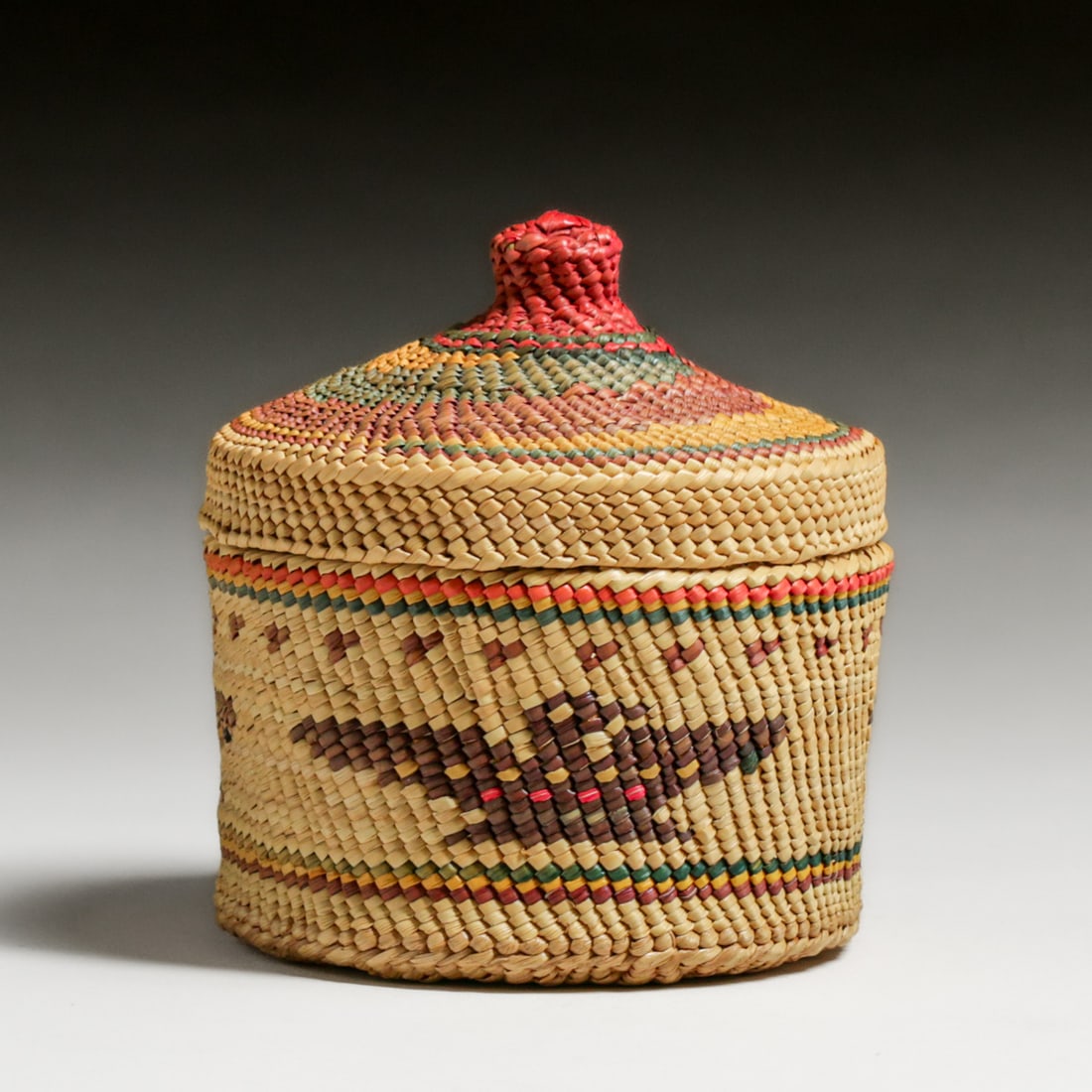 Northwest Coast - Makah Tribe Covered Eagle Basket c1910s (1 of 5)