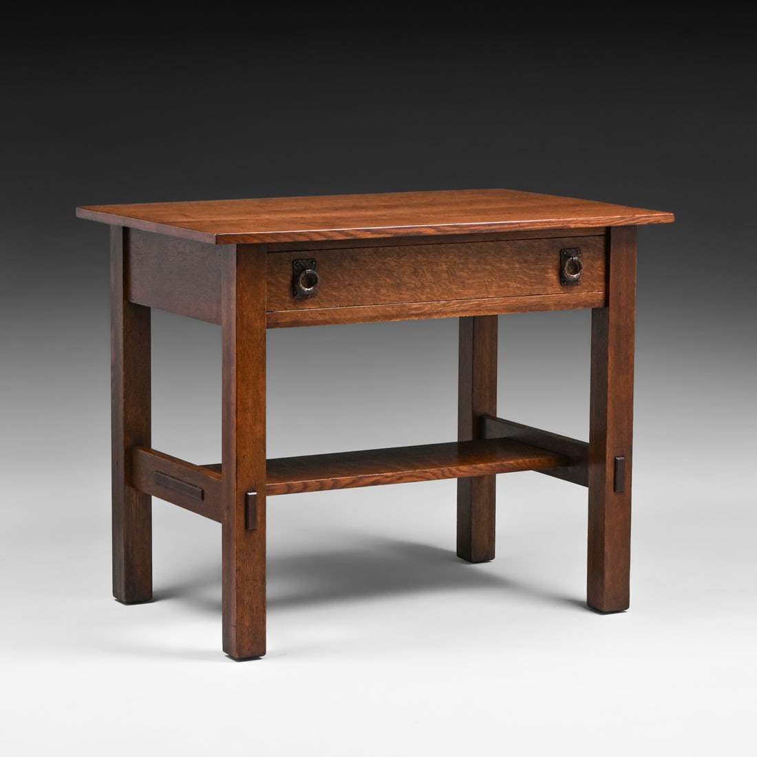 Lifetime Furniture Co One-Drawer Library Table c1910 (1 of 4)