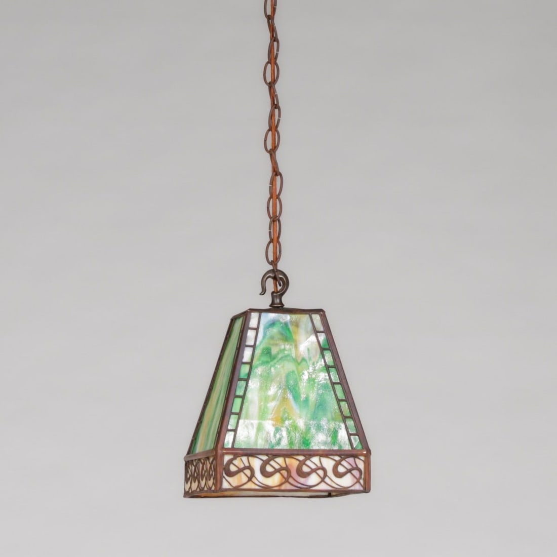 Handel Square Overlay Hanging Fixture c1910 - 3
