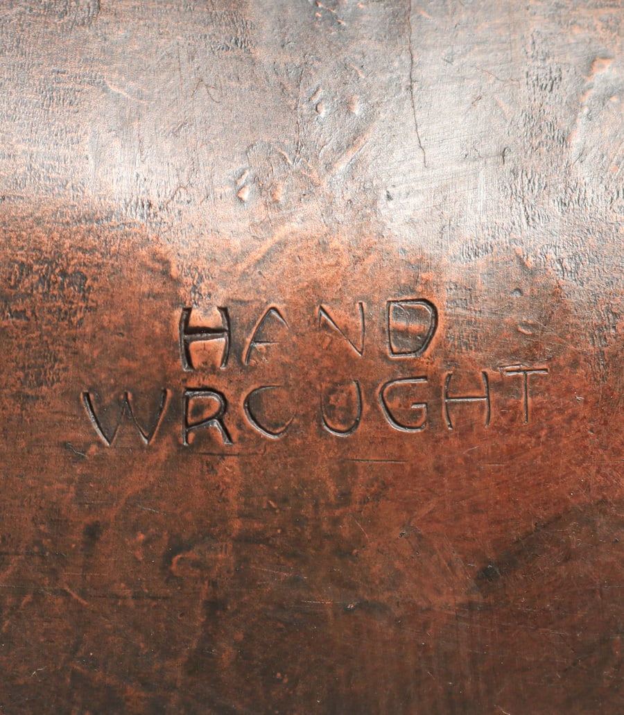 Erhard Glander Hammered Copper Pair Candlesticks c1930s - 5