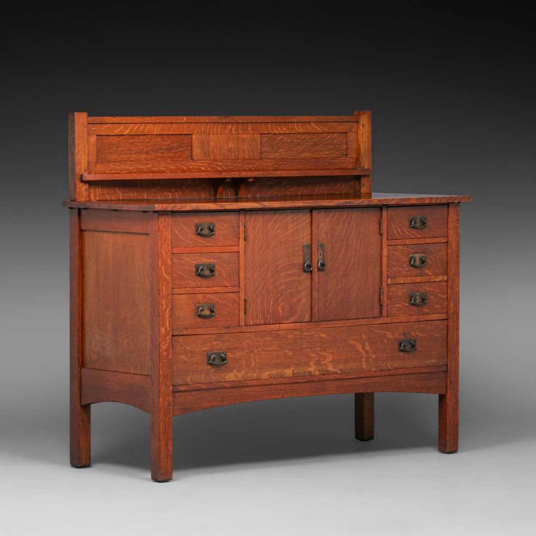 L&JG Stickley Seven-Drawer Sideboard c1910 (1 of 3)