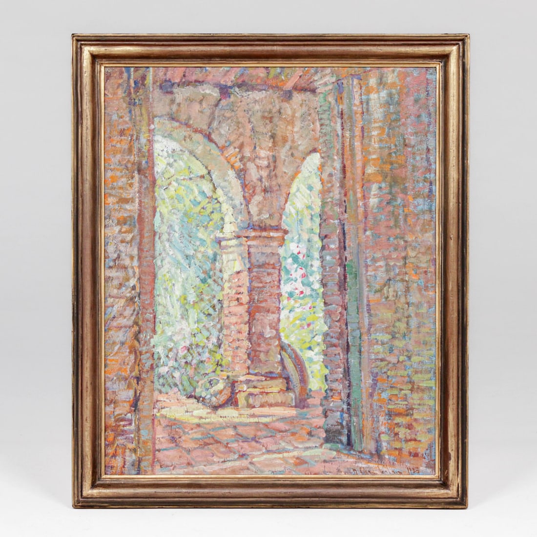 Norman Stiles Chamberlain (1887-1961) Painting Chamber in Mission San Juan Capistrano 1923: Norman Stiles Chamberlain (1887-1961) Painting Chamber in Mission San Juan Capistrano 1923. Oil painting on board. Signed. Excellent condition. 22"h x 18"w. Frame 25"h x 21"w FREE NATIONWIDE