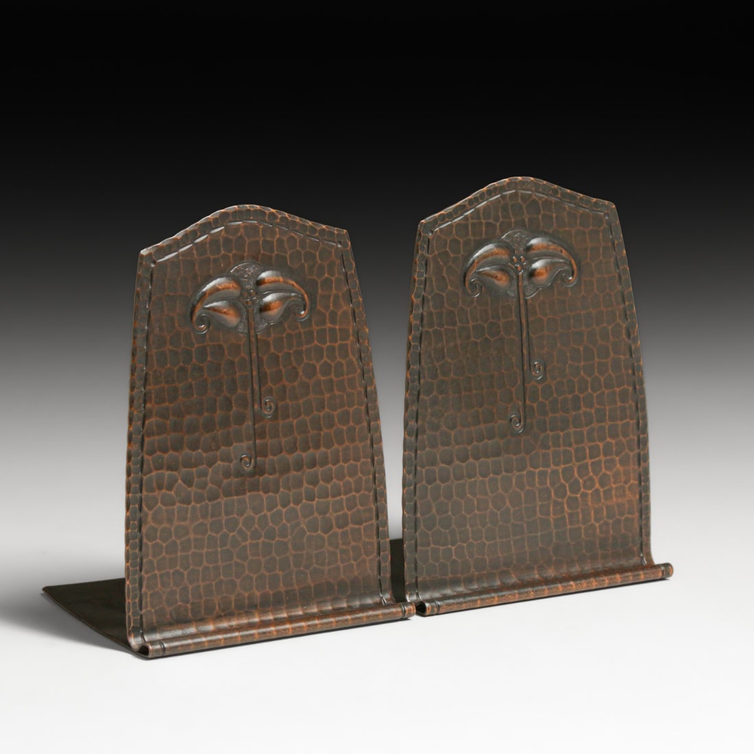 Roycroft Hammered Copper Bookends c1920s - 2