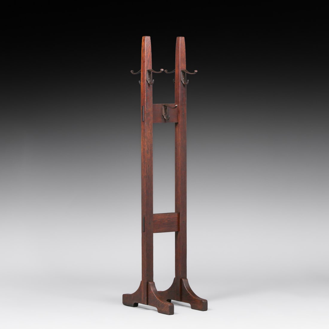 Gustav Stickley #53 Double Costumer (Coatrack) c1910: Gustav Stickley #53 Double Costumer (Coatrack) c1910. Signed. Excellent original finish. 72"h x 13.25"w x 22" FREE NATIONWIDE SHIPPING Free Nationwide Shipping within the lower 48 states for all purch