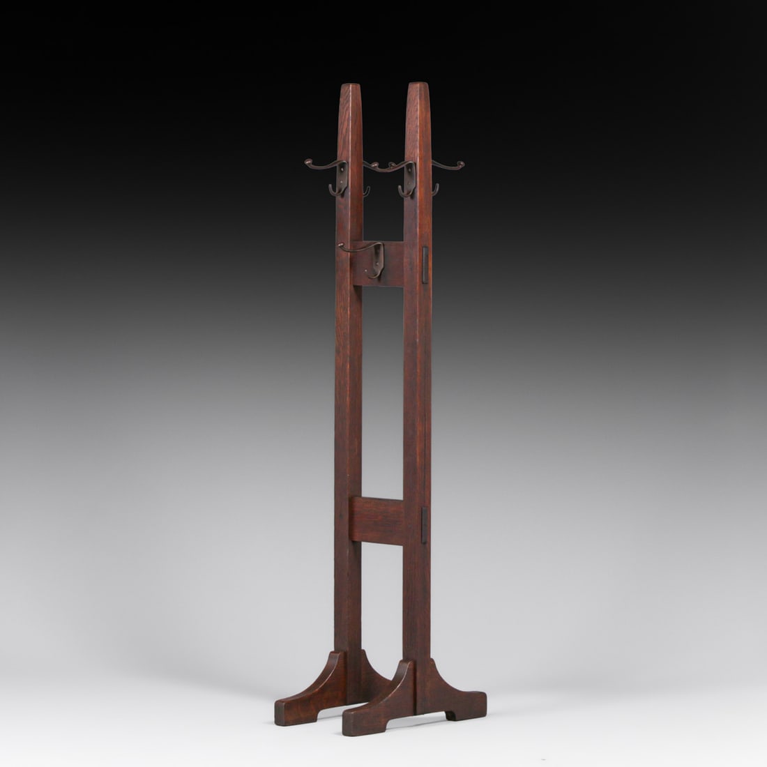 Gustav Stickley #53 Double Costumer (Coatrack) c1910 - 3