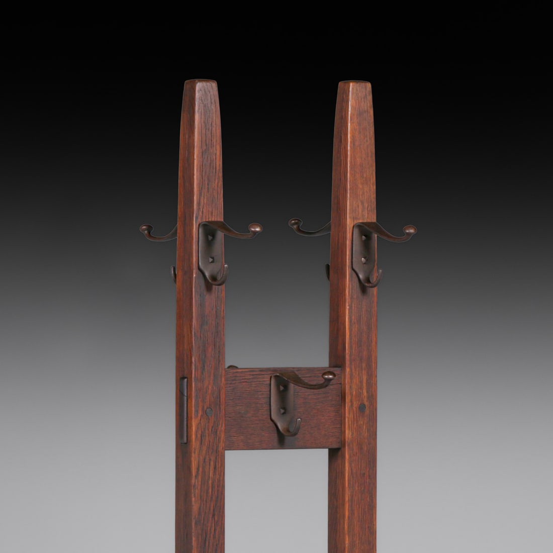 Gustav Stickley #53 Double Costumer (Coatrack) c1910 - 4