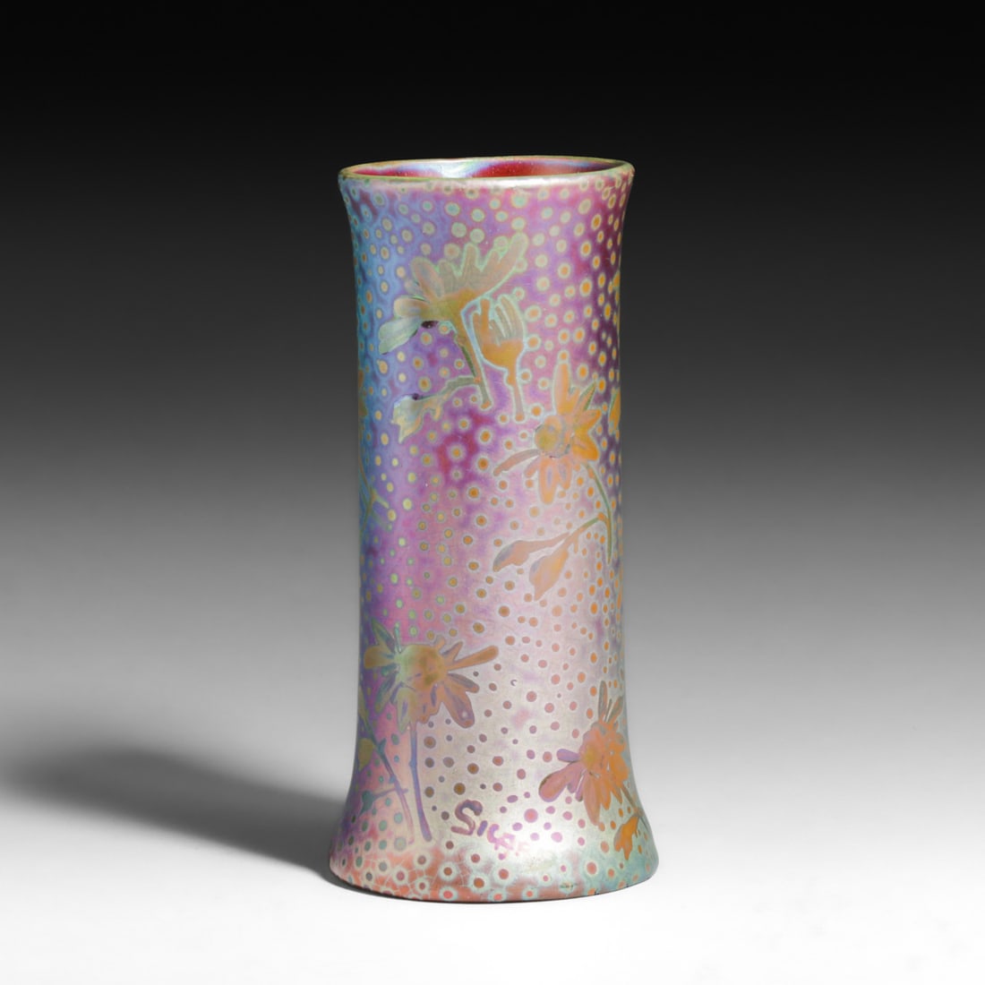 Weller Sicard Iridescent Vase c1905 - 2
