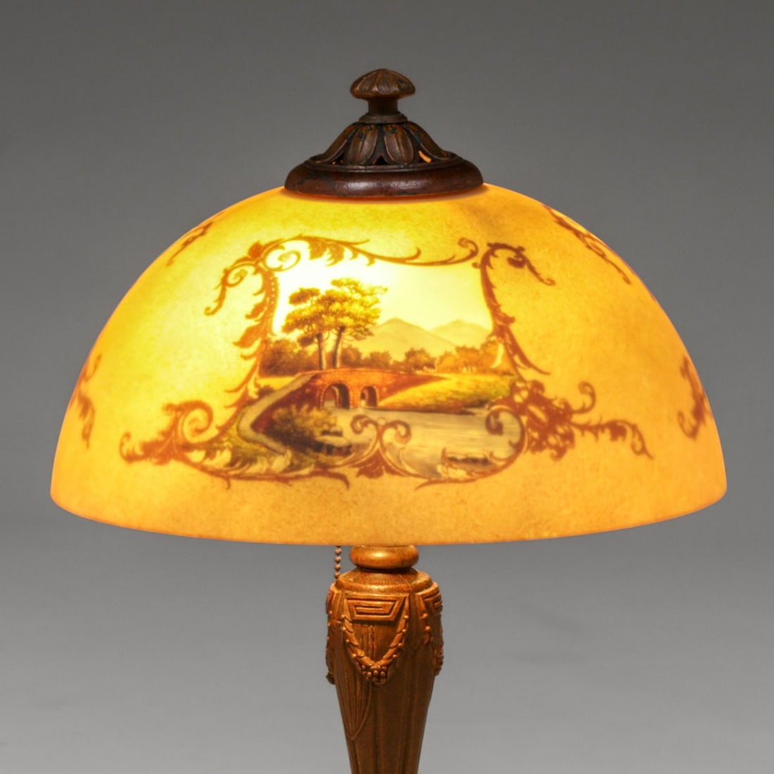 Jefferson Reverse-Painted Lamp c1920s - 2