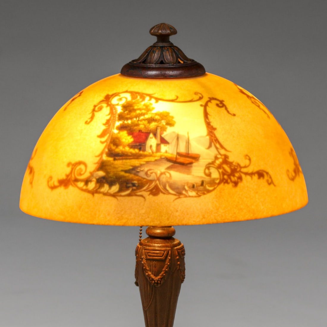 Jefferson Reverse-Painted Lamp c1920s - 3