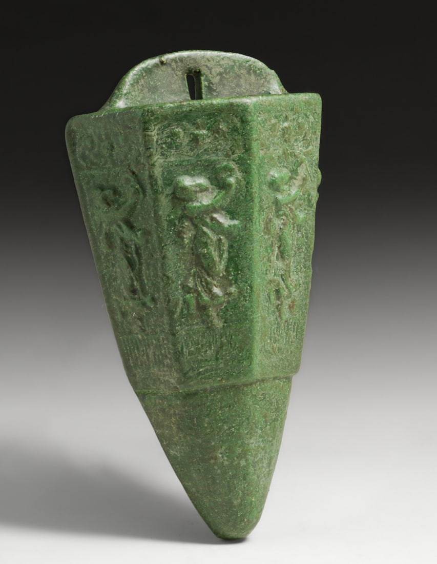 Wheatley Pottery #267 Matte Green Wall Pocket c1910 (1 of 5)