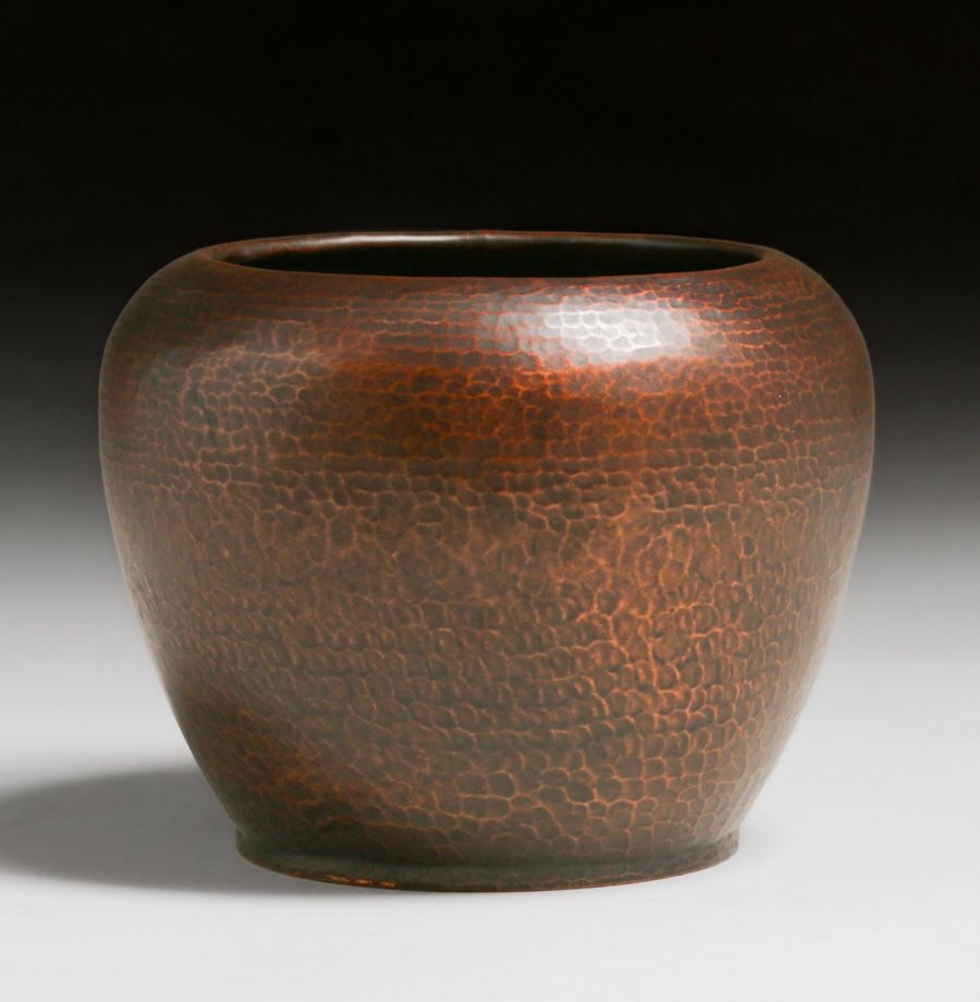 Dirk van Erp Hammered Copper Vase c1913-1914 (1 of 4)