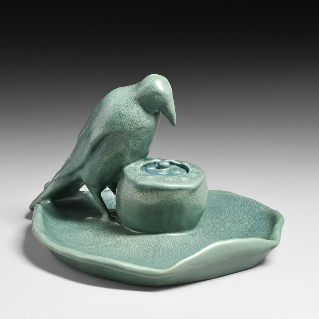 Rookwood Pottery #998 Rook Inkwell 1922: Rookwood Pottery #998 Rook Inkwell 1922. Signed. Perfect condition. 7"h x 10.75"w x 9.5"d FREE NATIONWIDE SHIPPINGFree Nationwide Shipping within the lower 48 states for all purchases at our Two-Day