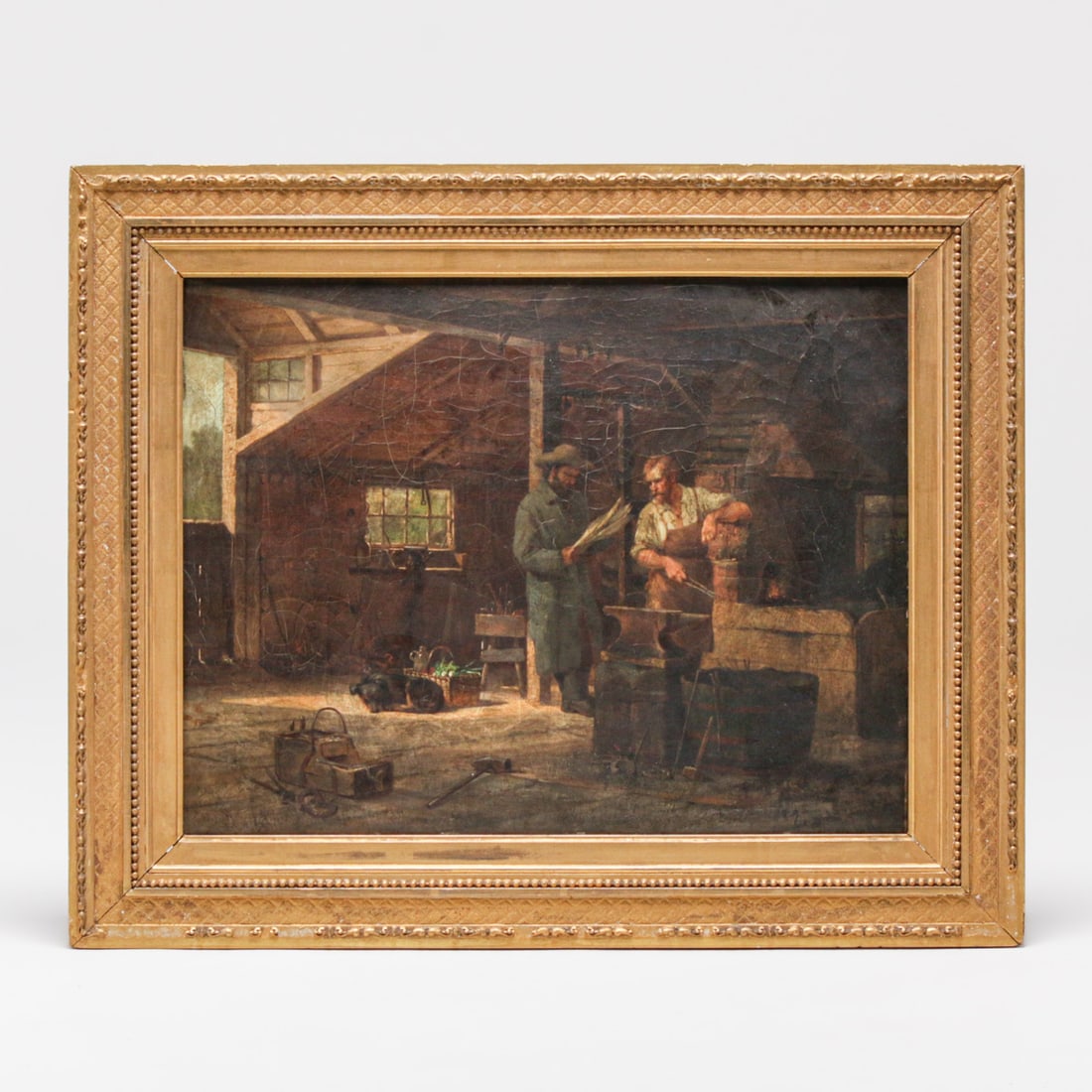 John Henry Dolph (1833-1903) "The Blacksmith" Painting 1870 (1 of 6)