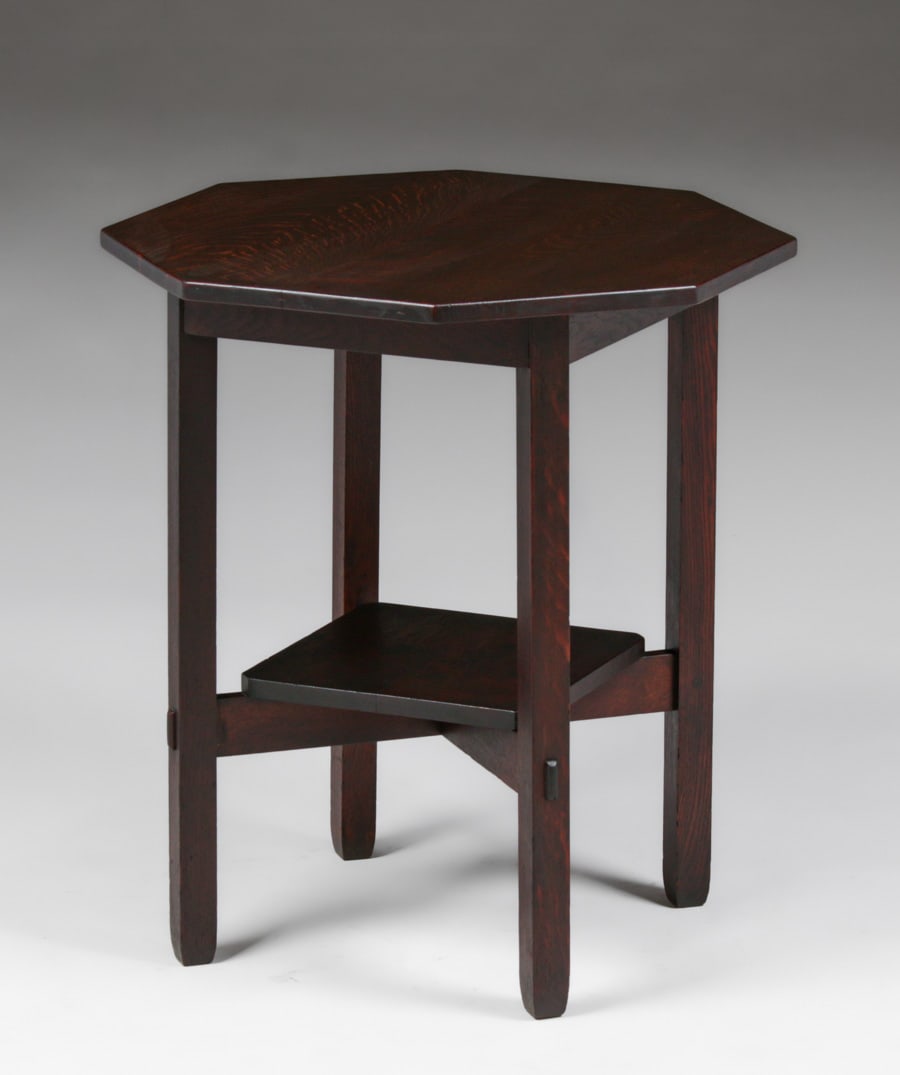 Stickley Brothers Octagonal Oak Lamp Table c1910 - 2
