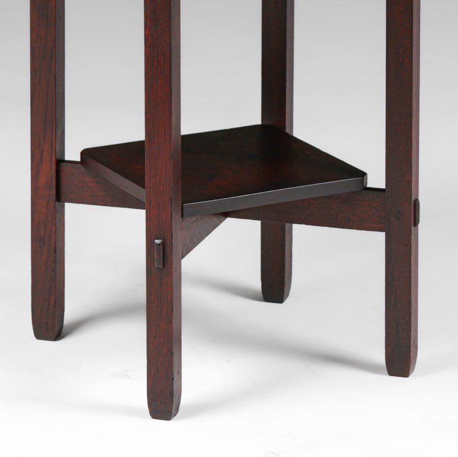 Stickley Brothers Octagonal Oak Lamp Table c1910 - 5