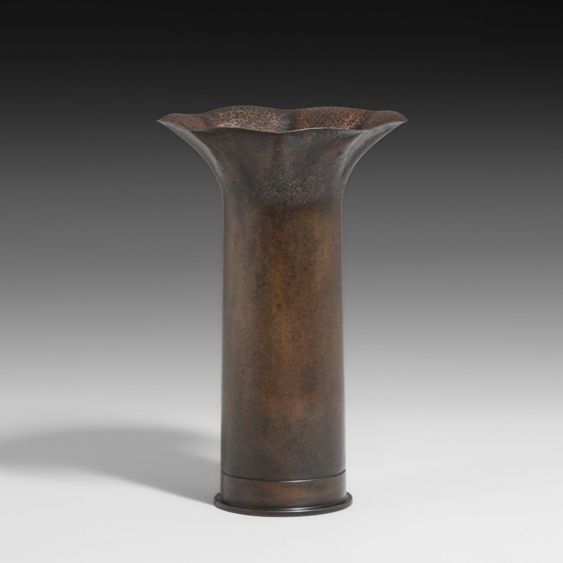 Dirk van Erp Hammered Brass Shell Casing Vase c1902-1908 - 2