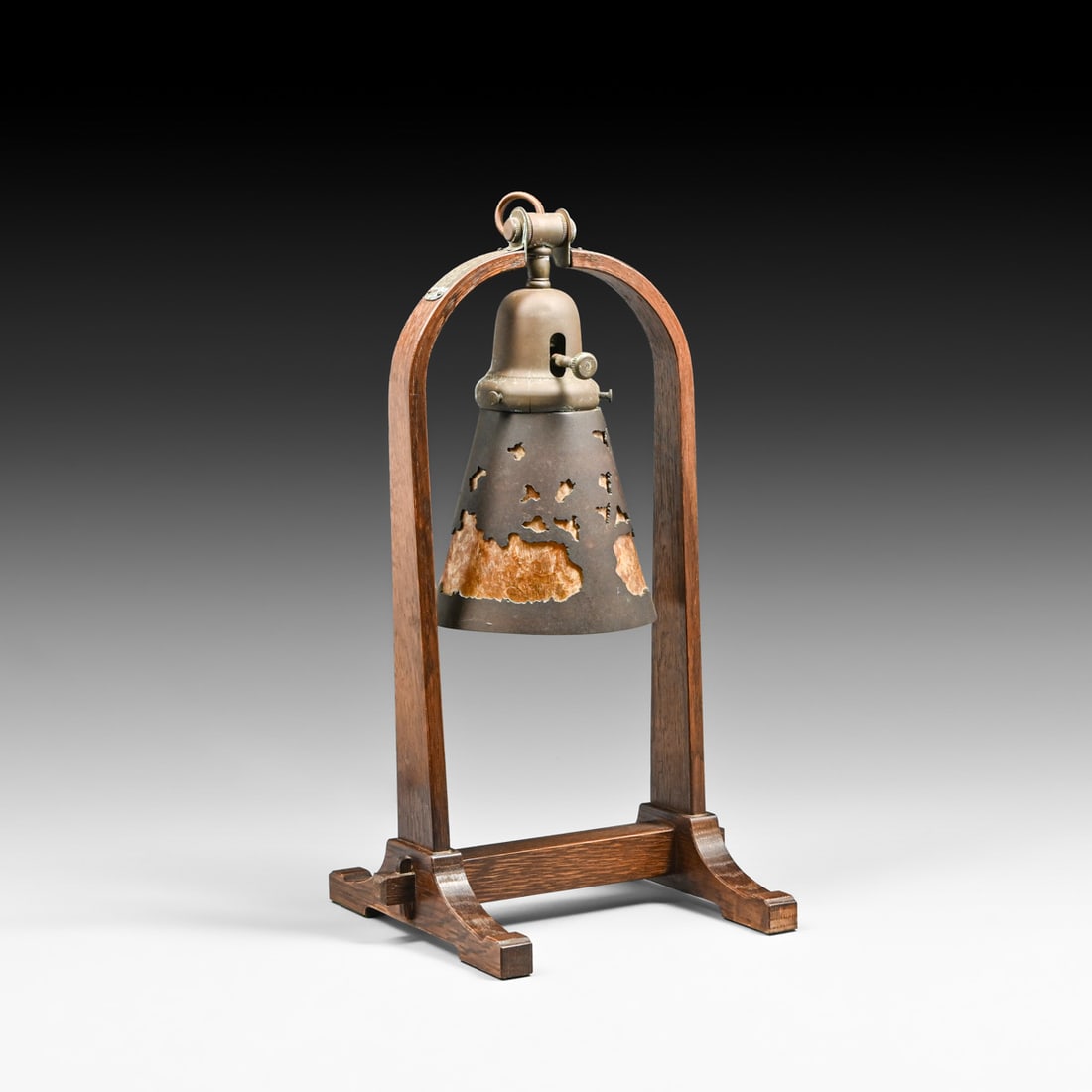 Scott Murphy - Oakland, CA Gustav Stickley Style Oak & Copper Joiner's Compass Lamp 2001 (1 of 8)